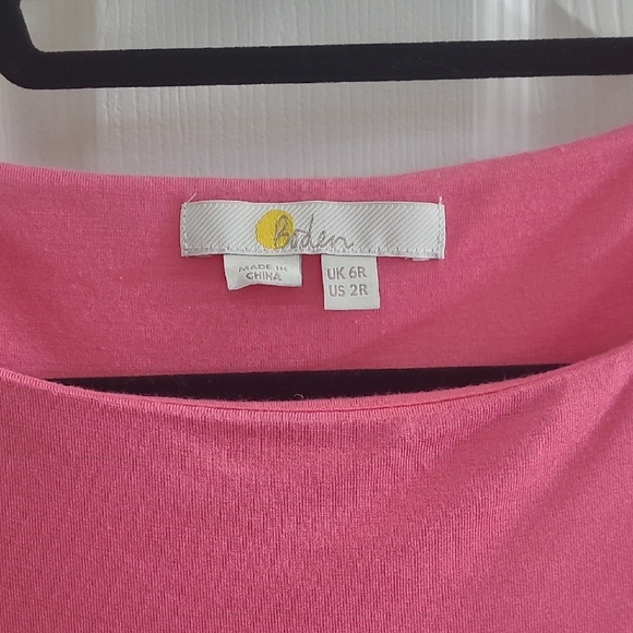 Boden Pink Sheath Midi Dress with Dolman Sleeves - Picture 2 of 3